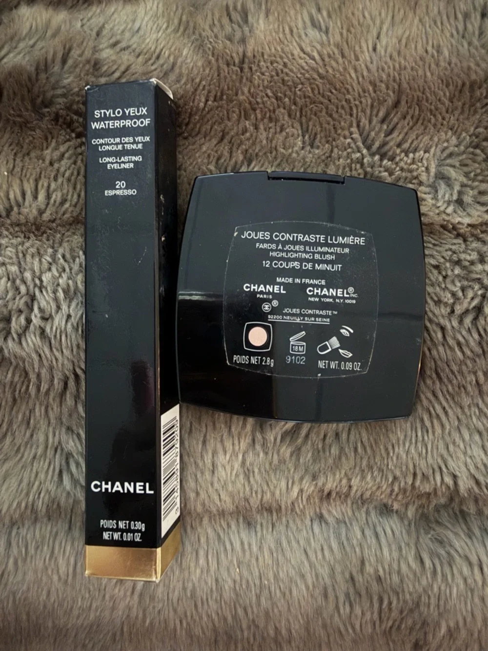 CHANEL Espresso Waterproof Stylo Yeux Eyeliner & Joues Contraste Lumière Compact